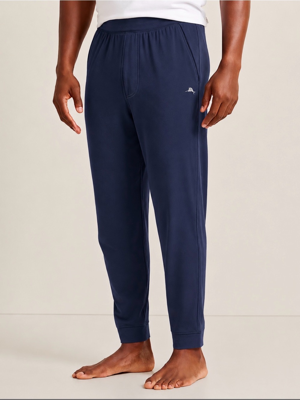 Tommy Bahama Men's Navy Jersey Lounge Jogger Pants XL Comfort Pockets Drawstring